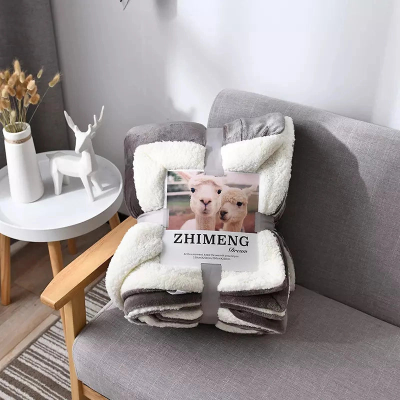 Retro Solid Color Polyester Blanket