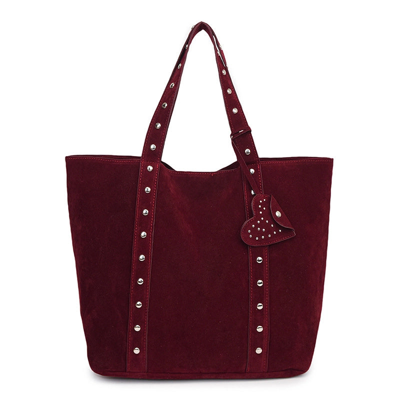 Women's Large Pu Leather Solid Color Elegant Streetwear Square Magnetic Buckle Tote Bag