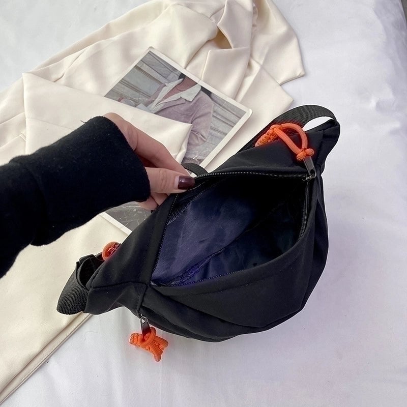 Women's Classic Style Color Block Oxford Cloth Waist Bags