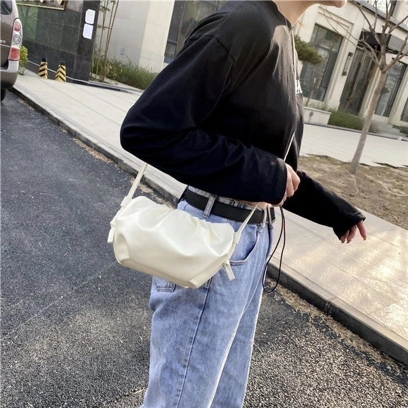 Women's Small Pu Leather Solid Color Fashion Square Zipper Crossbody Bag