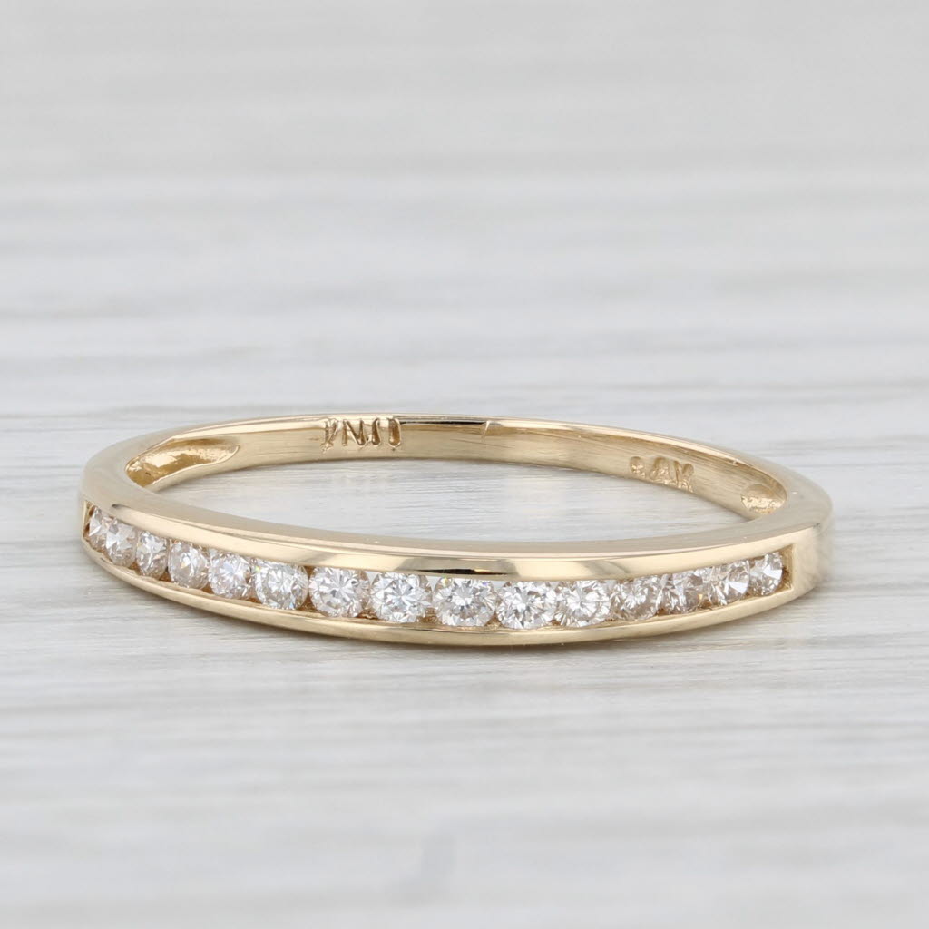 0.23ctw Diamond Wedding Band 14k Yellow Gold Size 6.75 Stackable Anniversary