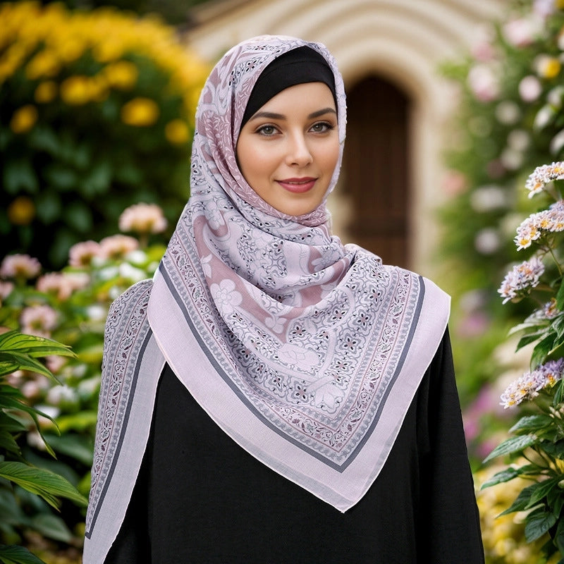 Women's Sweet Flower Polyester Kerchief