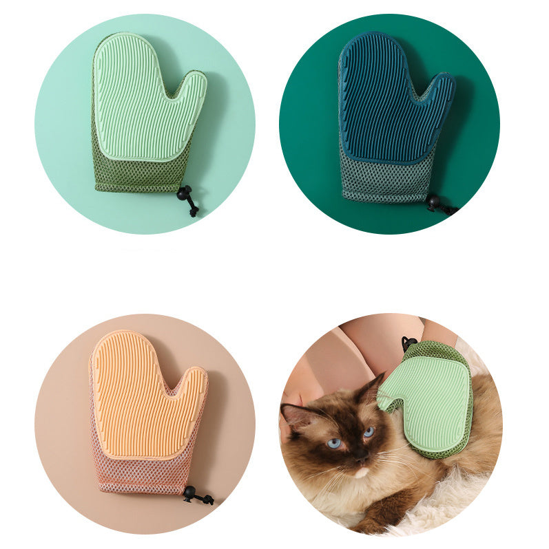 GroomEase 2-in-1 Pet Hair Removal & Grooming Gloves