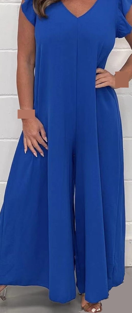 🔥2024 SUMMER NEW RUFFLED WIDE-LEG CASUAL JUMPSUIT