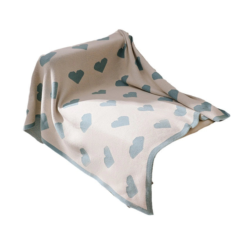 Casual Cute Stripe Heart Shape Acrylic Blanket Bedding