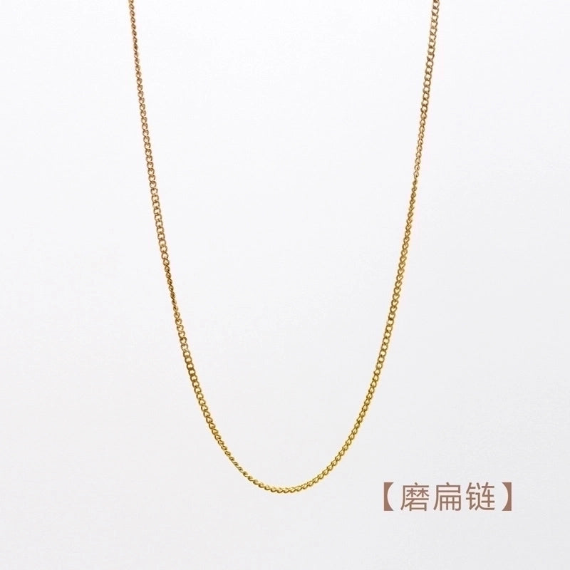 Retro Geometric Titanium Steel Plating Necklace