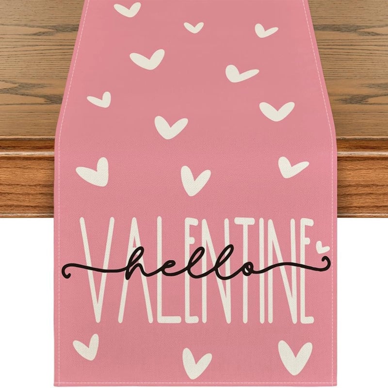 Valentine'S Day Minimalist Letter Heart Shape Linen