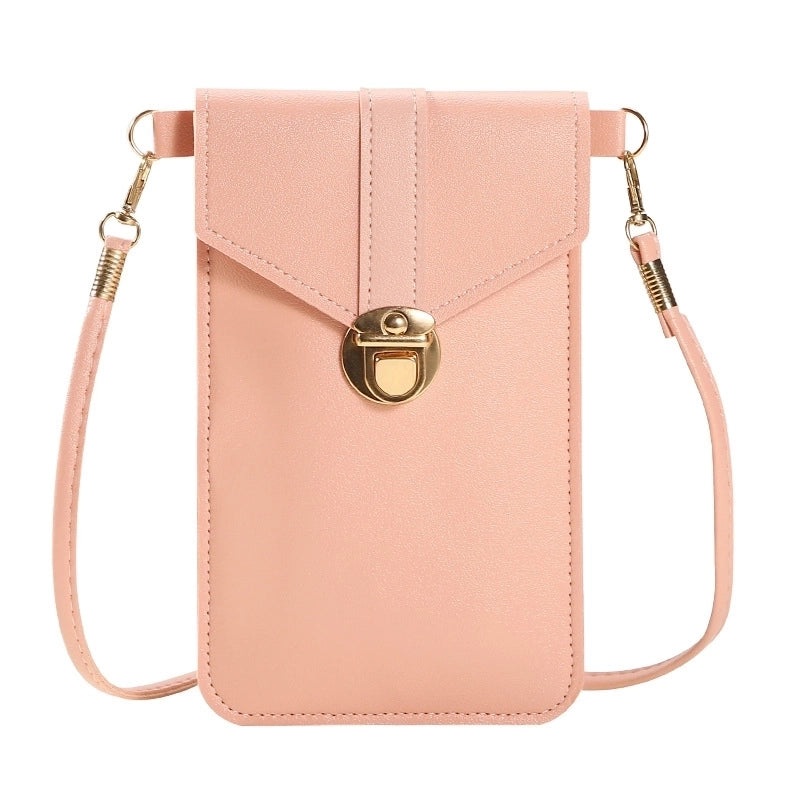 Women's Medium Pvc Solid Color Fashion Square Hook Loop Crossbody Bag