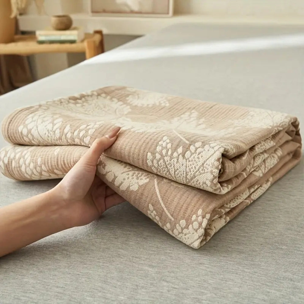 Vine Leaf Cotton Summer Blanket