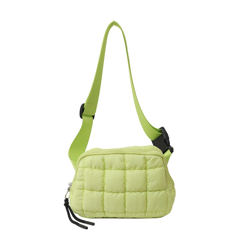 Women's Small Pu Leather Solid Color Elegant Square Zipper Crossbody Bag