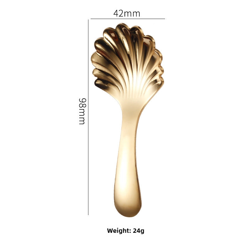 304 Stainless Steel Short Handle Spoon Mini Children's Tableware Ice Cream Dessert Spoon Tea Spoon Outdoor Travel Convenient