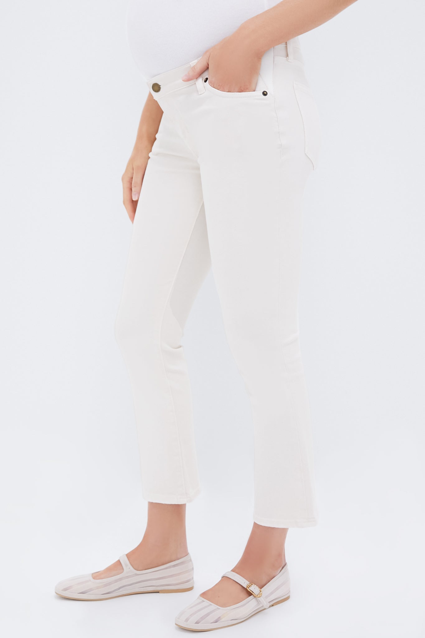 Vanilla The Maternity Crop Jean