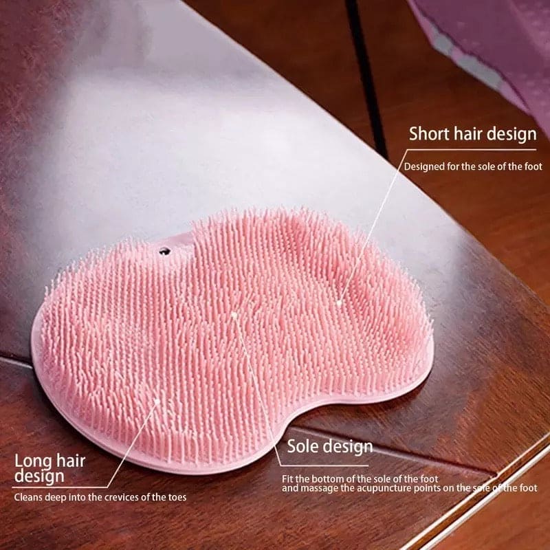 Anti-Slip Shower Massage Mat for Feet and Back Cleaning