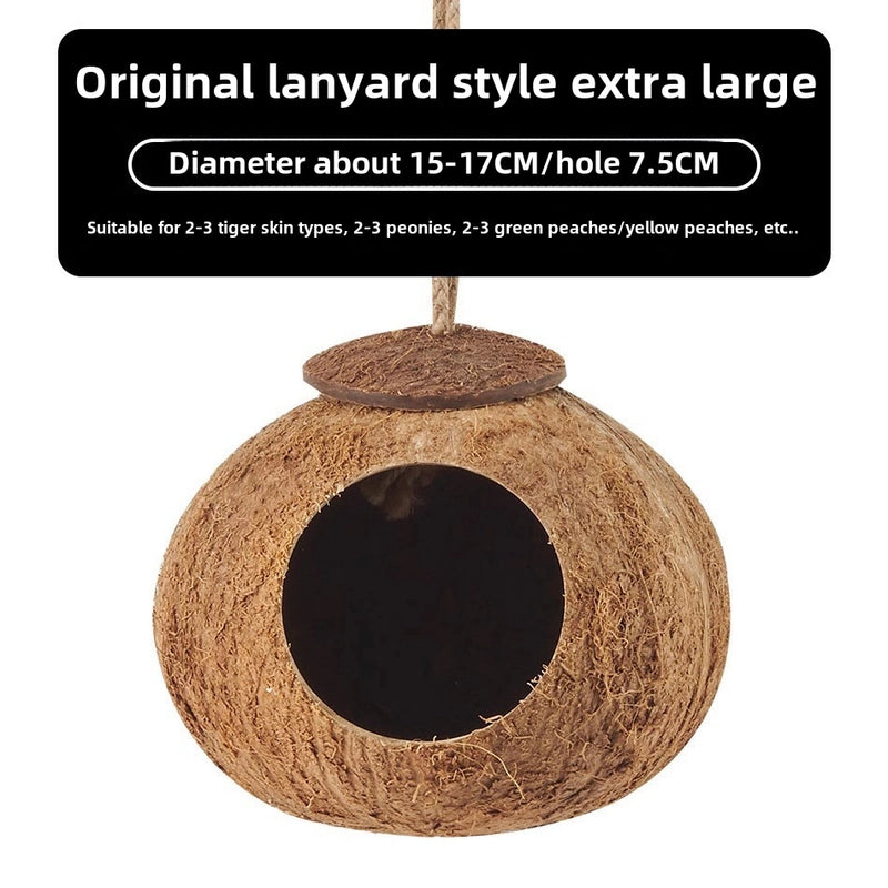 Bird's Nest Parrot Coconut Shell Nest Bed Large Size Bird's Nest Tiger Skin Peony Xuan Feng Pearl Bird Cage Special Warm Straw Woven Toy