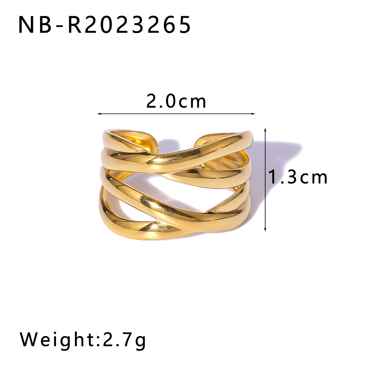 Open Ring Star Shell Textured Star Geometric Stainless Steel Electroplating Rings