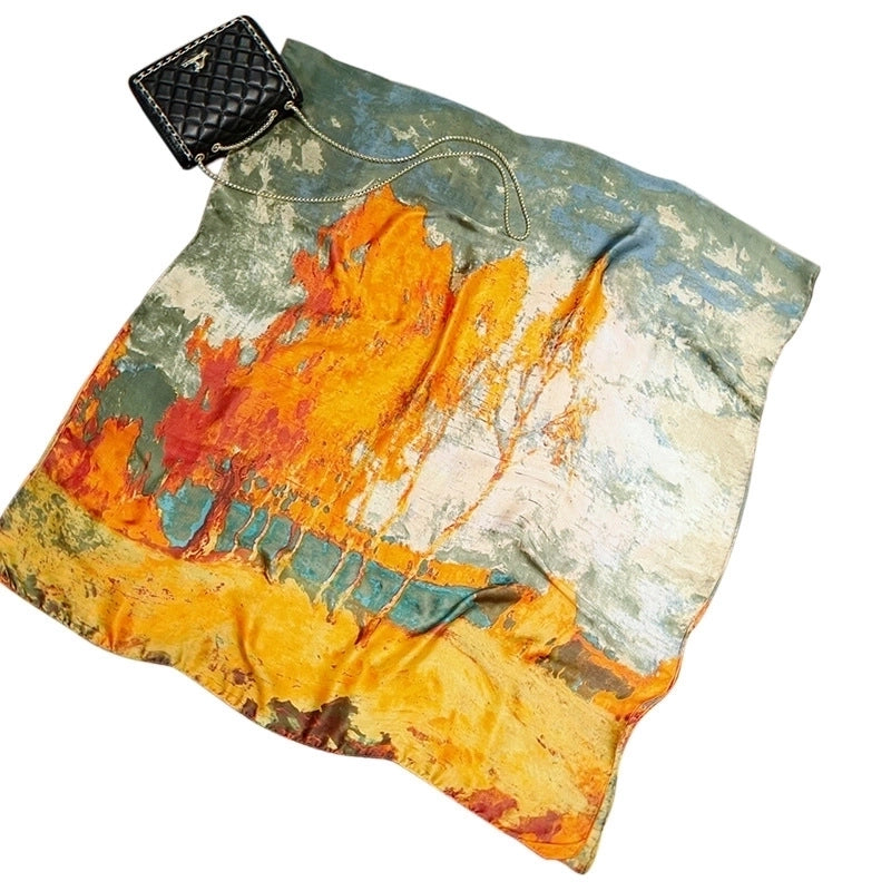 Fashion Outskirts Of Moscow Sunscreen Long Models Silk Scarves