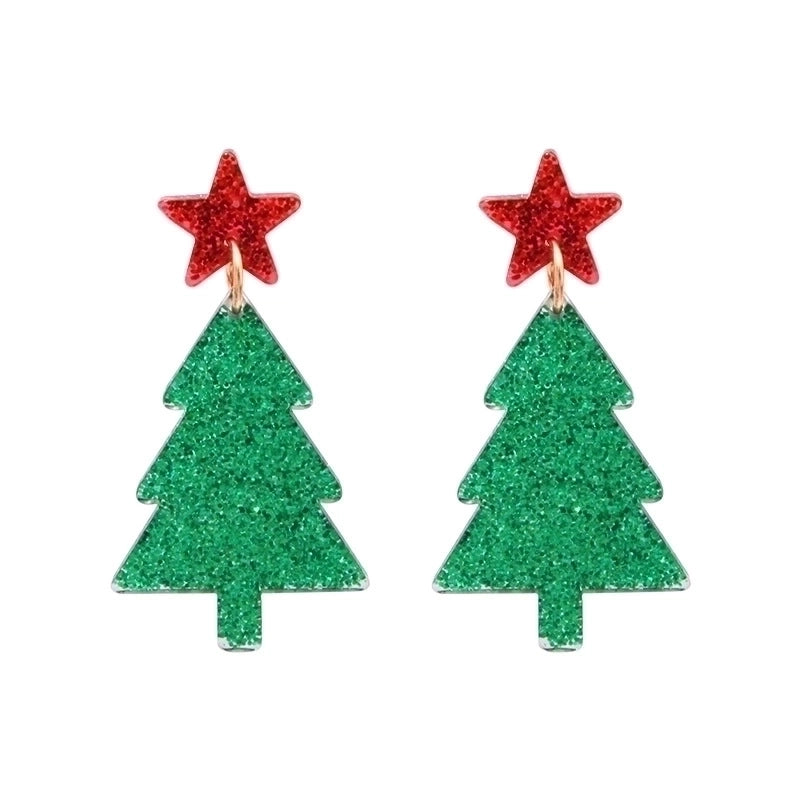Fashion Santa Claus Christmas Socks Bell Epoxy Alloy Earrings
