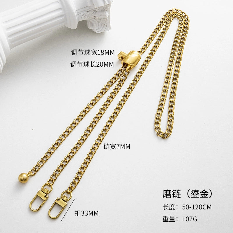 Alloy Solid Color Bag Chain Bag Straps