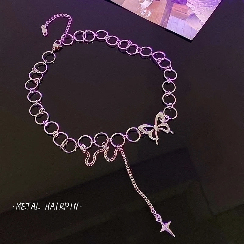 Fashion Geometric Stainless Steel Plating Inlay Zircon Necklace 1 Piece