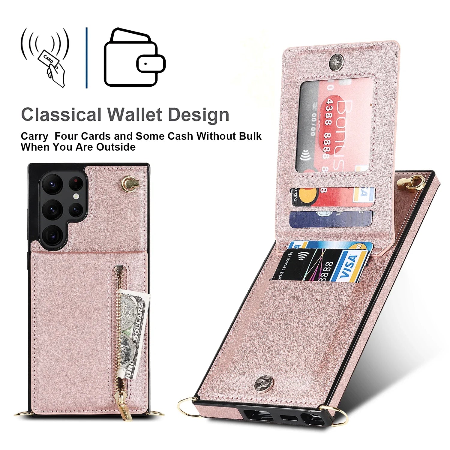 Crossbody wallet phone case (Samsung)