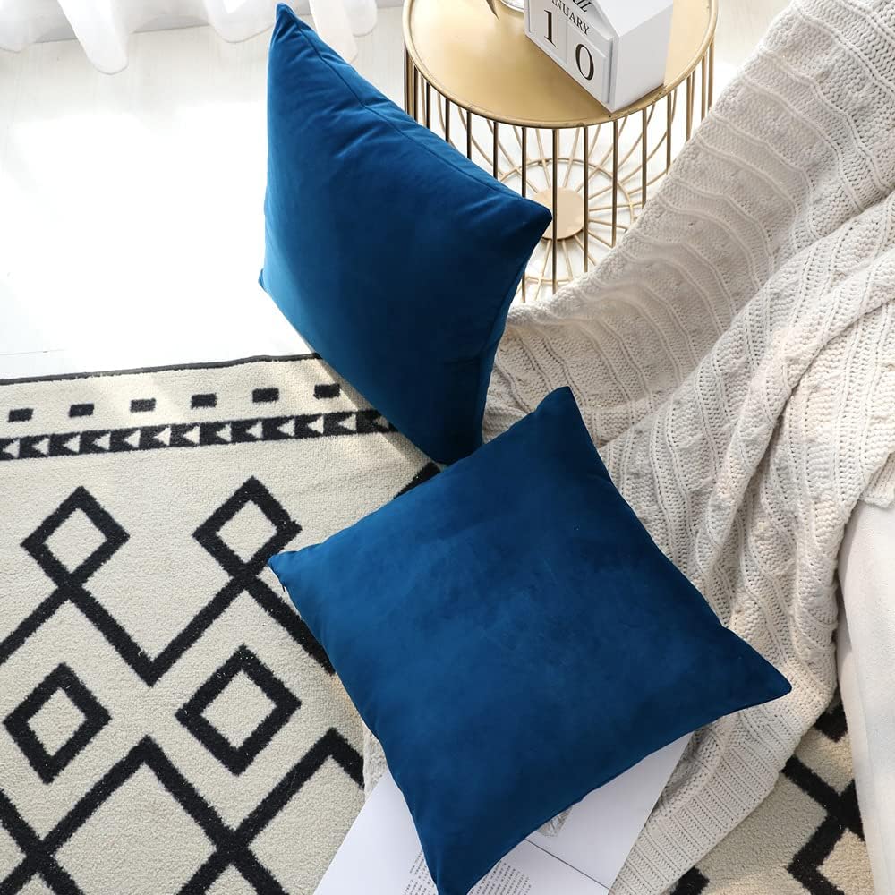Navy Blue-Velvet Cushion Covers