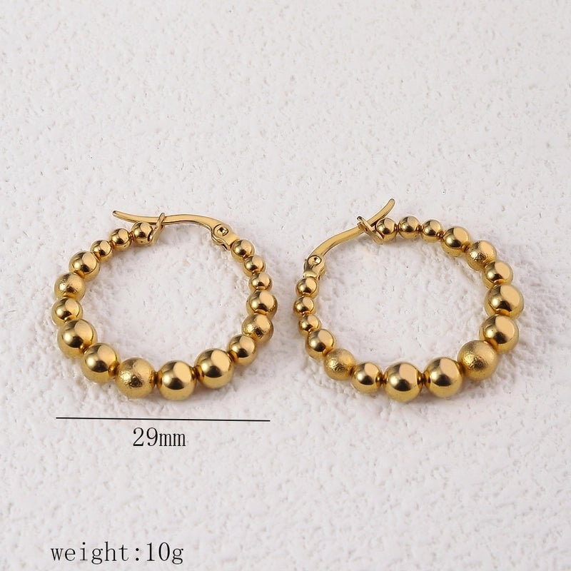 12 Pieces Minimalist Commute Geometric Heart Shape Plating Titanium Steel Drop Earrings Earrings Ear Studs
