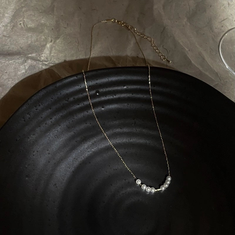 Round Pearl Plating Women's Necklace