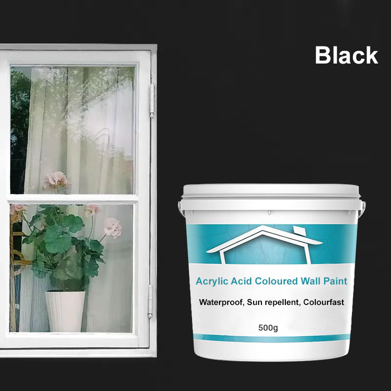 Acrylic Acid Coloured Wall Paint - Waterproof. Sun repellent. Colourfast