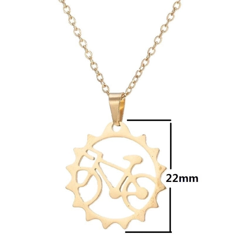 Fashion Geometric 201 Stainless Steel 18K Gold Plated Plating Stainless Steel Necklaces