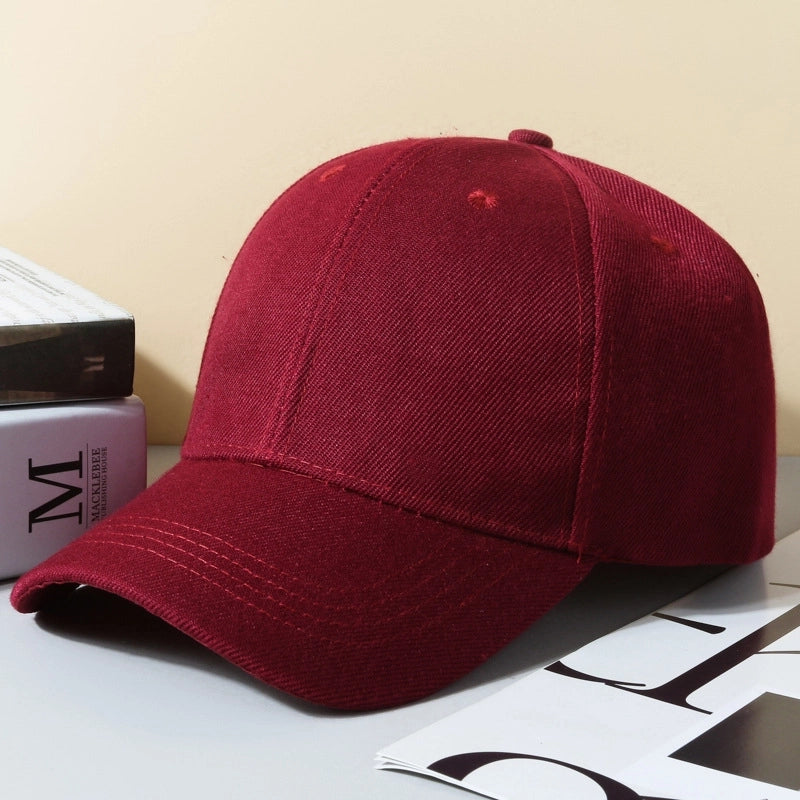 Hat Spring And Autumn New Solid Color Printable Logo Advertising Hat Sunscreen Cap Sports Baseball Cap Light Plate Cap