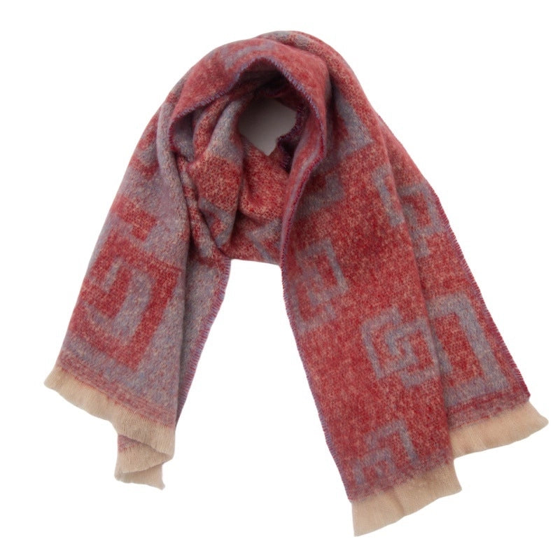 Unisex Casual Minimalist Geometric Polyester Scarf