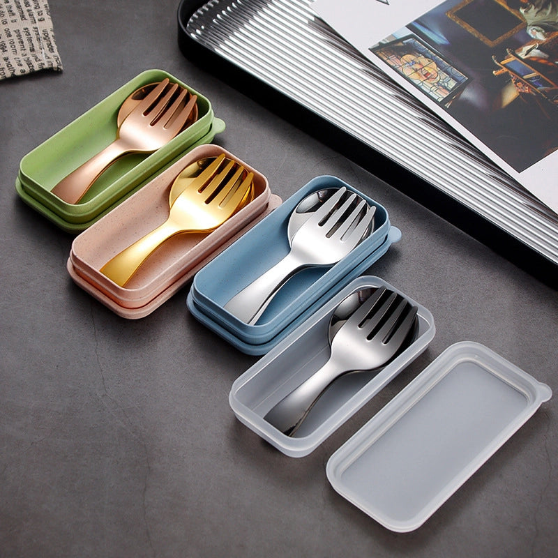 304 Stainless Steel Short Handle Spoon Mini Children's Tableware Ice Cream Dessert Spoon Tea Spoon Outdoor Travel Convenient
