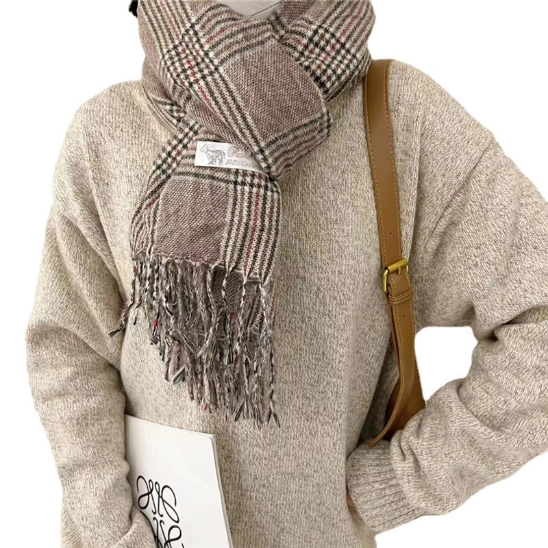Women's Basic Stripe Viscose Fiber Scarf