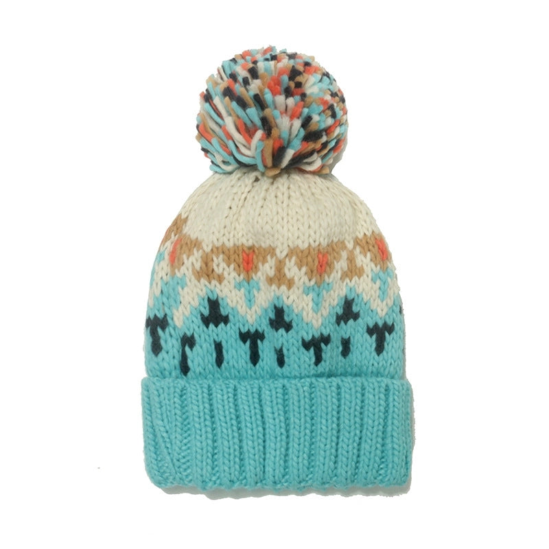 Women's Elegant Basic Color Block Eaveless Wool Cap