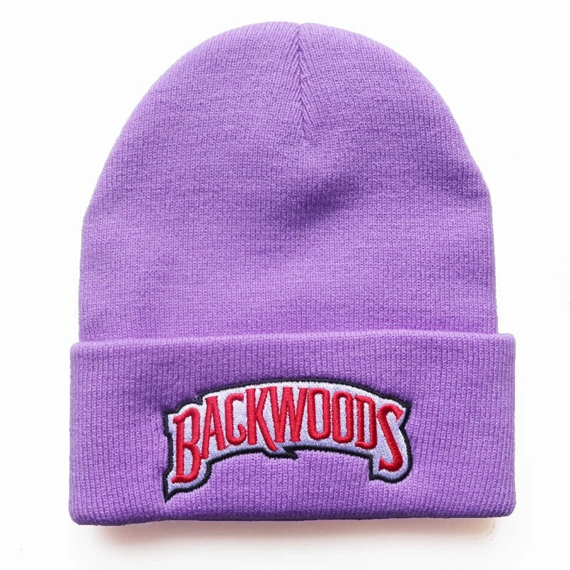New Autumn And Winter Men's And Women's Warm Wool Hat BACKWOODS Letter Embroidery Men's And Women's Knitted Hat Pullover Hat