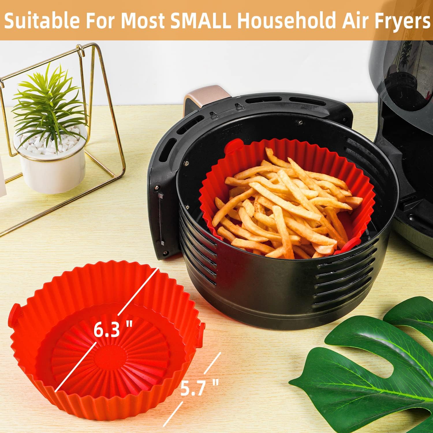 Air Fryer Silicone Baking Tray Pot. Air Fryer Oven Accessories