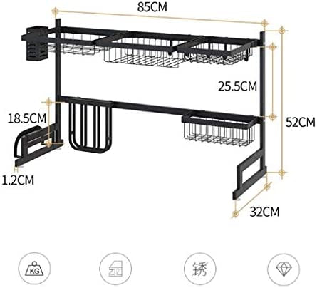 Dish Drying Rack Over Sink Drainer Shelf For Kitchen Drying Rack Organizer Supplies Storage Counter Kitchen Space Saver Utensils Holder