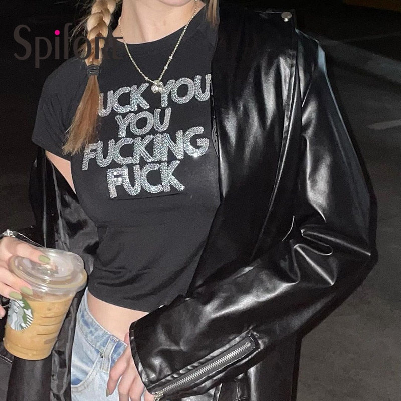 Fuck You You Fucking Fuck Sequin Tee