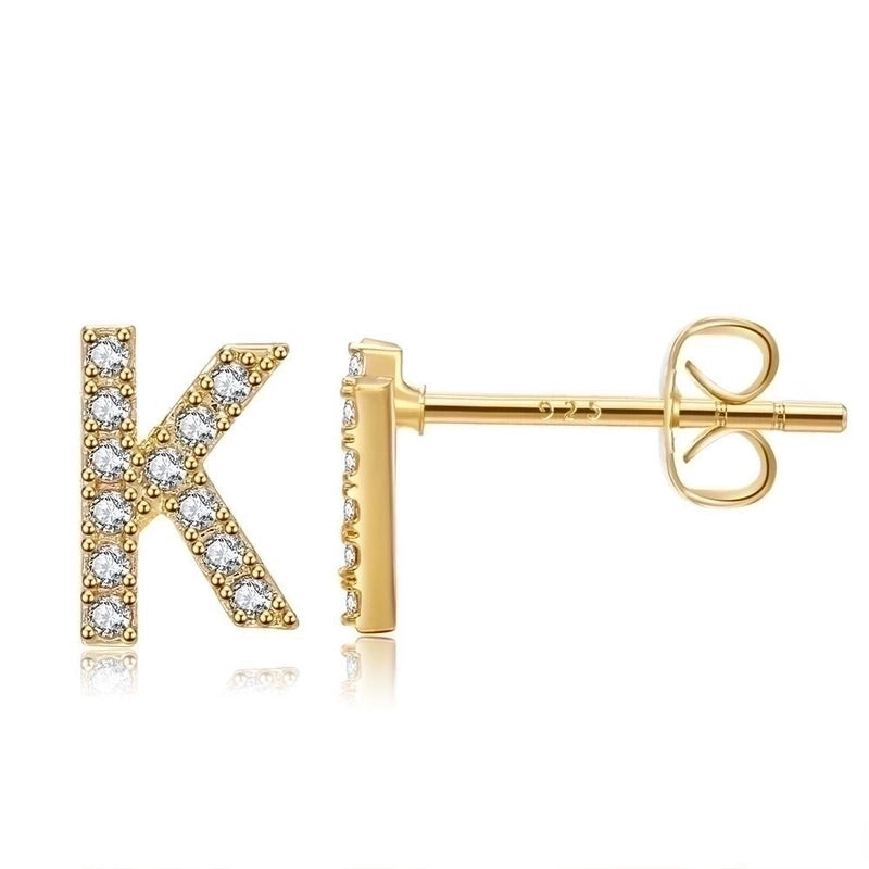 Ethnic Style Letter Copper Earrings Ear Studs