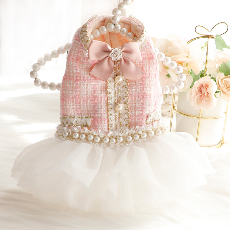 Princess Bowknot Dog Cat Lace Dress