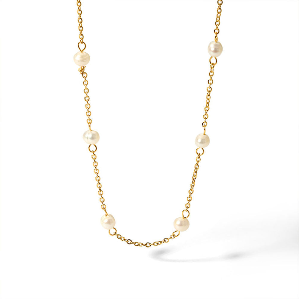 IG Style Round Geometric Stainless Steel Electroplating Necklaces