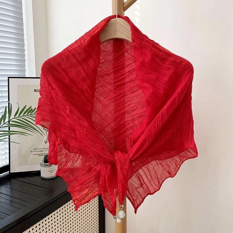 Women's Cute Sweet Color Block Polyester Printing Shawl