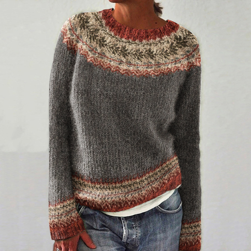 Vintage Tribal Icelandic Knit Pullover Sweater