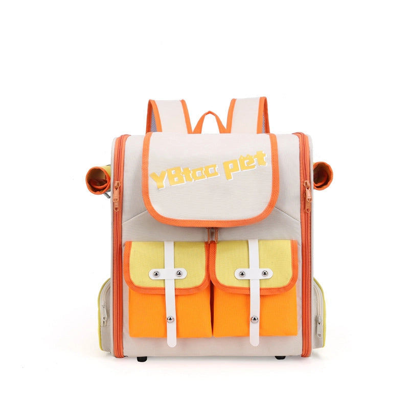 Portable Breathable Cat Bag Oxford Cloth Scratch Resistant Pet Bag Outgoing Pet Backpack Folding Spot