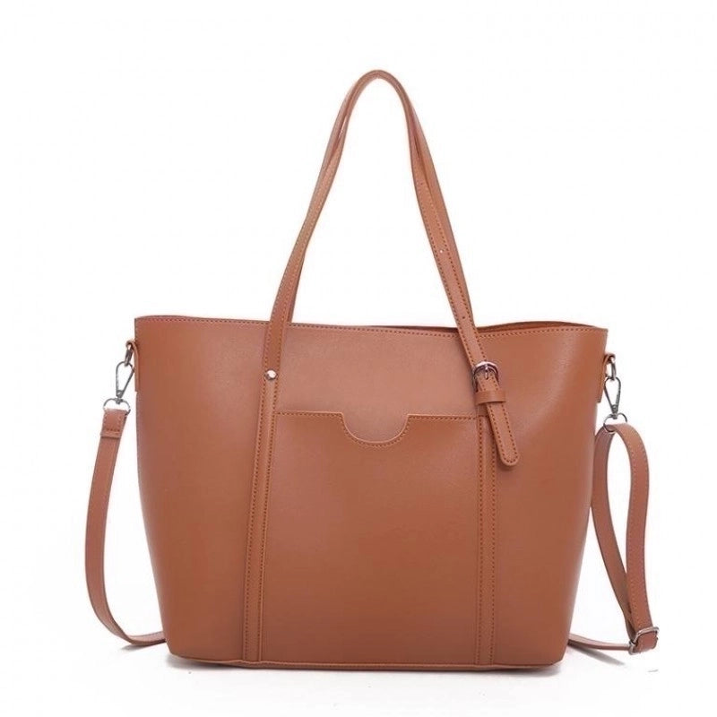Large Pu Leather Vintage Style Tote Bag Shoulder Bag