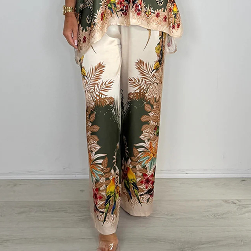 Women's Fashionable Two-Piece Printed Set