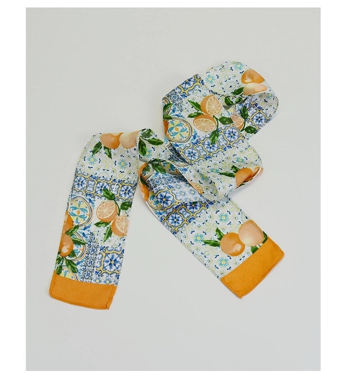 Women's Fashion Plant Fruit Imitation Cashmere Printing Cotton Linen Scarves
