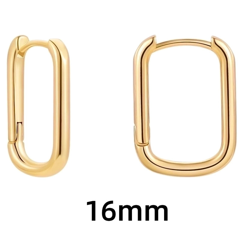 1 Pair Minimalist Heart Shape Plating Copper Earrings