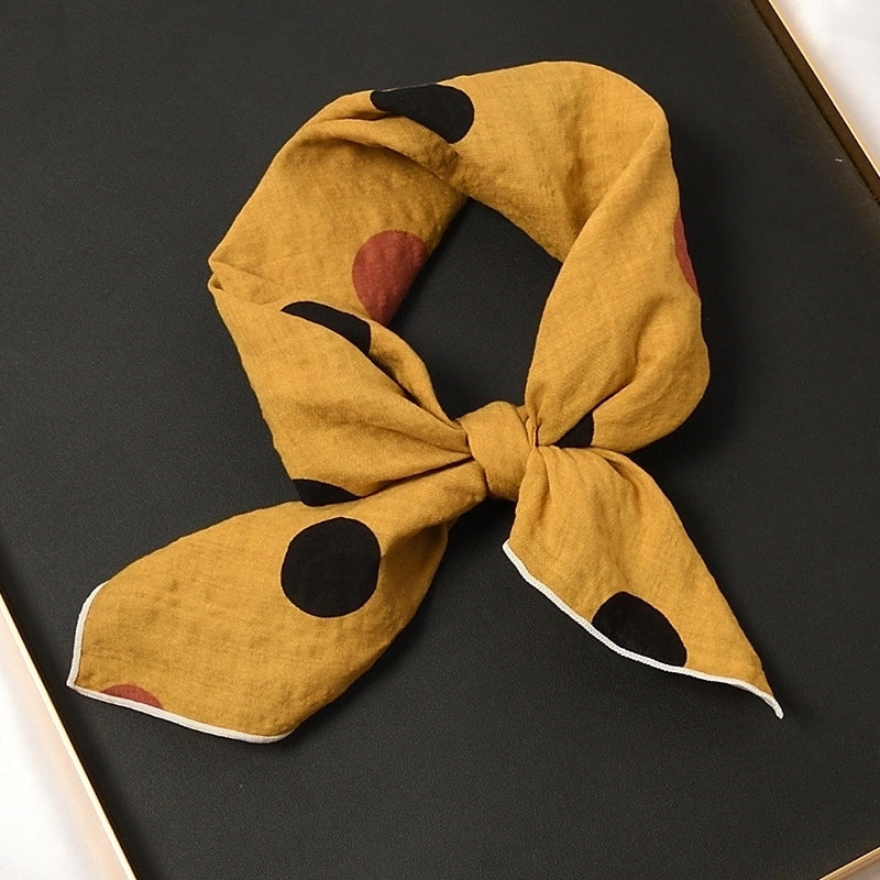 Women's Sweet Flower Cotton Silk Scarf