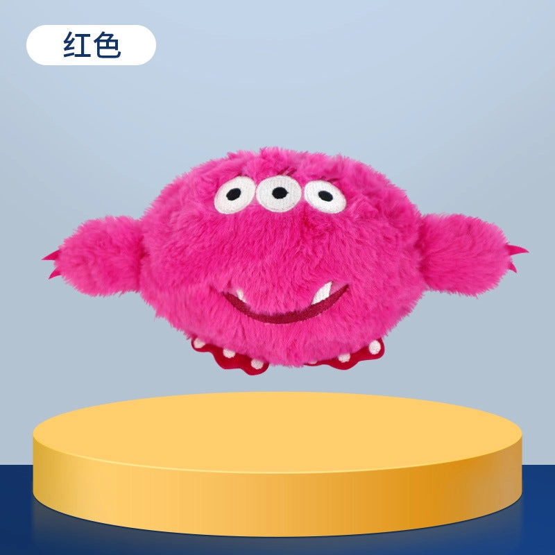 Pet Plush Jumping Ball Vocal Dog Toy Electric Bouncing Ball Smart Automatic Rolling Ball Explosions